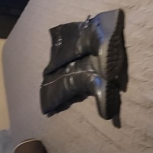 Black wedge heel wide calf boot from Lane Bryant